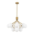 Load image into Gallery viewer, Farmhouze Light-Brass 12-Light Tiered Frosted Glass Globe Bubble Sputnik Chandelier-Chandelier-30 in-
