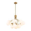 Load image into Gallery viewer, Farmhouze Light-Brass 12-Light Tiered Frosted Glass Globe Bubble Sputnik Chandelier-Chandelier-30 in-
