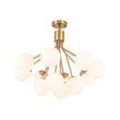 Load image into Gallery viewer, Farmhouze Light-Brass 12-Light Tiered Frosted Glass Globe Bubble Sputnik Chandelier-Chandelier-30 in-
