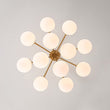 Load image into Gallery viewer, Farmhouze Light-Brass 12-Light Tiered Frosted Glass Globe Bubble Sputnik Chandelier-Chandelier-30 in-
