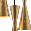 Load image into Gallery viewer, Farmhouze Light-Brass 3-Light Cluster Metal Cone Round Pendant Chandelier-Chandelier-Brass-
