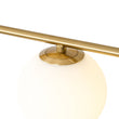 Load image into Gallery viewer, Farmhouze Light-Brass 5-Light Linear Opal Glass Globe Sputnik Semi Flush-Chandelier-Brass-
