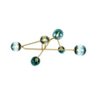 Load image into Gallery viewer, Farmhouze Light-Brass 6-Light Blue Glass Globe Abstract Sputnik Ceiling Light-Ceiling Light-Blue Bubble-
