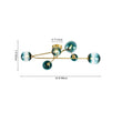 Load image into Gallery viewer, Farmhouze Light-Brass 6-Light Blue Glass Globe Abstract Sputnik Ceiling Light-Ceiling Light-Blue Bubble-
