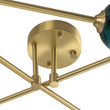 Load image into Gallery viewer, Farmhouze Light-Brass 6-Light Blue Glass Globe Abstract Sputnik Ceiling Light-Ceiling Light-Blue Bubble-
