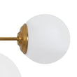 Load image into Gallery viewer, Farmhouze Light-Brass 8-Light Milky Glass Globe Sunburst Semi Flush Mount-Ceiling Light-35.4 in-
