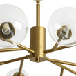 Load image into Gallery viewer, Farmhouze Light-Brass Branched Tiered Sputnik Glass Bubble Semi Flush-Chandelier-8 Bulbs-
