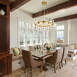 Load image into Gallery viewer, Farmhouze Light - Brass Cluster Clear Glass Bubble Round Ring Chandelier - Chandelier - Brass - 
