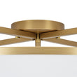 Load image into Gallery viewer, Farmhouze Light - Brass Round White Linen Drum Lantern Ceiling Light - Ceiling Light - 20.5 in - 
