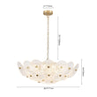 Load image into Gallery viewer, Farmhouze Light - Brass Sculptural Layered Clear Textured Glass Round Chandelier - Chandelier - Brass - 

