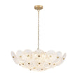 Load image into Gallery viewer, Farmhouze Light - Brass Sculptural Layered Clear Textured Glass Round Chandelier - Chandelier - Brass - 

