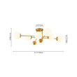 Load image into Gallery viewer, Farmhouze Light-Brass Sputnik Frosted Glass Bubble Linear Sputnik Ceiling Light-Ceiling Light-41.3 in-
