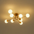 Load image into Gallery viewer, Farmhouze Light-Brass Sputnik Frosted Glass Bubble Linear Sputnik Ceiling Light-Ceiling Light-41.3 in-

