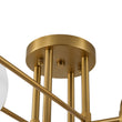 Load image into Gallery viewer, Farmhouze Light-Brass Sputnik Frosted Glass Bubble Linear Sputnik Ceiling Light-Ceiling Light-41.3 in-
