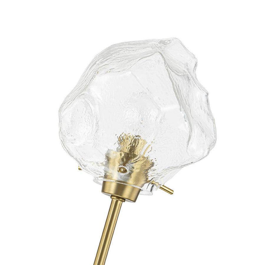 Farmhouze Light - Brushed Brass 8 - Light Glass Ice Branching Chandelier - Chandelier - 8 - Light - Brass
