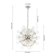 Load image into Gallery viewer, Farmhouze Light - Chrome 9 - Light Crystal Flower Glass Bubble Firework Chandelier - Chandelier - Chrome - 
