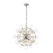 Load image into Gallery viewer, Farmhouze Light - Chrome 9 - Light Crystal Flower Glass Bubble Firework Chandelier - Chandelier - Chrome - 
