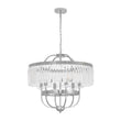 Load image into Gallery viewer, Farmhouze Light-Chrome Faceted Crystal Candle Drum Cage Chandelier-Chandelier-23.6 in-
