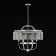Load image into Gallery viewer, Farmhouze Light-Chrome Faceted Crystal Candle Drum Cage Chandelier-Chandelier-23.6 in-
