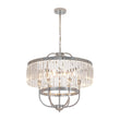 Load image into Gallery viewer, Farmhouze Light-Chrome Faceted Crystal Candle Drum Cage Chandelier-Chandelier-23.6 in-

