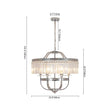Load image into Gallery viewer, Farmhouze Light-Chrome Faceted Crystal Candle Drum Cage Chandelier-Chandelier-23.6 in-
