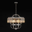 Load image into Gallery viewer, Farmhouze Light-Chrome Faceted Crystal Candle Drum Cage Chandelier-Chandelier-23.6 in-

