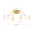 Load image into Gallery viewer, Farmhouze Light - Classic 16 - Light Sputnik Frosted Glass Globe Semi Flush - Ceiling Light - 6 Bulbs - 
