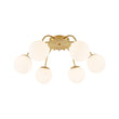 Load image into Gallery viewer, Farmhouze Light - Classic 16 - Light Sputnik Frosted Glass Globe Semi Flush - Ceiling Light - 6 Bulbs - 
