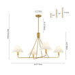 Load image into Gallery viewer, Farmhouze Light-Classic 4-Light White Fabric Conical Candle Chandelier-Chandelier-Brass-

