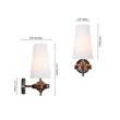 Load image into Gallery viewer, Farmhouze Light-Classic Rustic Walnut Fabric Tapered Shade Vanity Wall Light-Wall Sconce-2 Packs-
