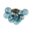 Load image into Gallery viewer, Farmhouze Light - Cluster Blue Glass Globe Bubble Semi Flush Mount - Ceiling Light - Blue Bubble - 
