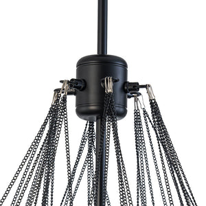 Farmhouze Light - Cluster Bubble Clear Striped Glass Globe Chandelier - Chandelier - Straight Striped Pattern - 
