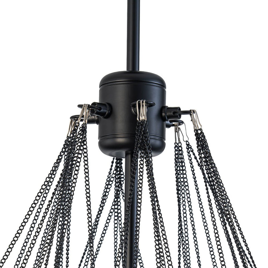 Farmhouze Light - Cluster Bubble Clear Striped Glass Globe Chandelier - Chandelier - Straight Striped Pattern - 