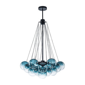 Farmhouze Light - Cluster Colored Tinted Glass Globe Bubble Chandelier - Chandelier - Gray - 