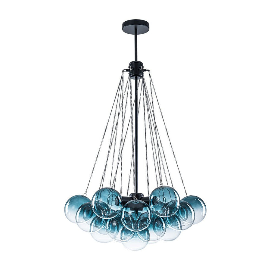 Farmhouze Light - Cluster Colored Tinted Glass Globe Bubble Chandelier - Chandelier - Gray - 