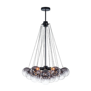 Farmhouze Light - Cluster Colored Tinted Glass Globe Bubble Chandelier - Chandelier - Gray - 