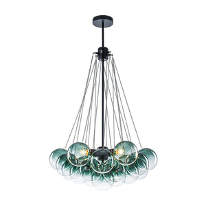 Farmhouze Light - Cluster Colored Tinted Glass Globe Bubble Chandelier - Chandelier - Gray - 