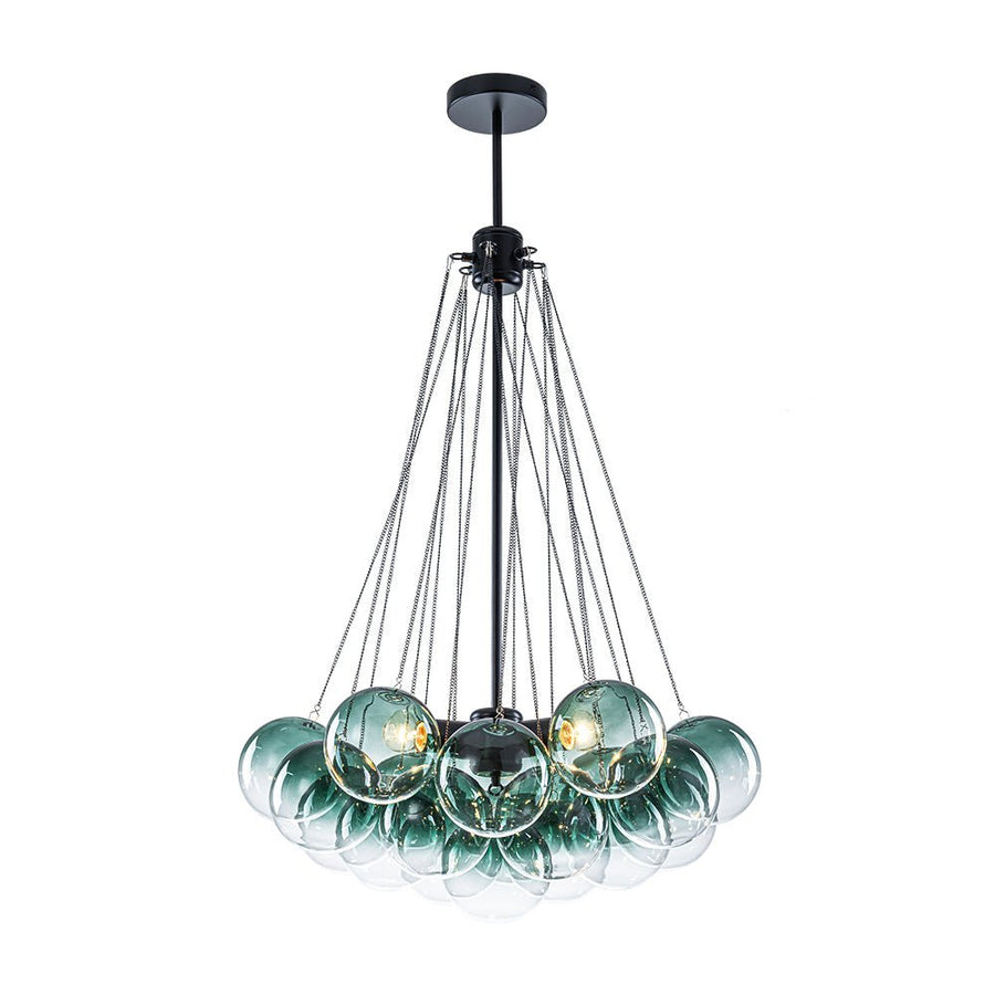 Farmhouze Light - Cluster Colored Tinted Glass Globe Bubble Chandelier - Chandelier - Gray - 