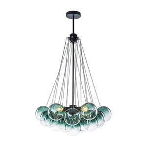 Farmhouze Light - Cluster Colored Tinted Glass Globe Bubble Chandelier - Chandelier - Gray - 