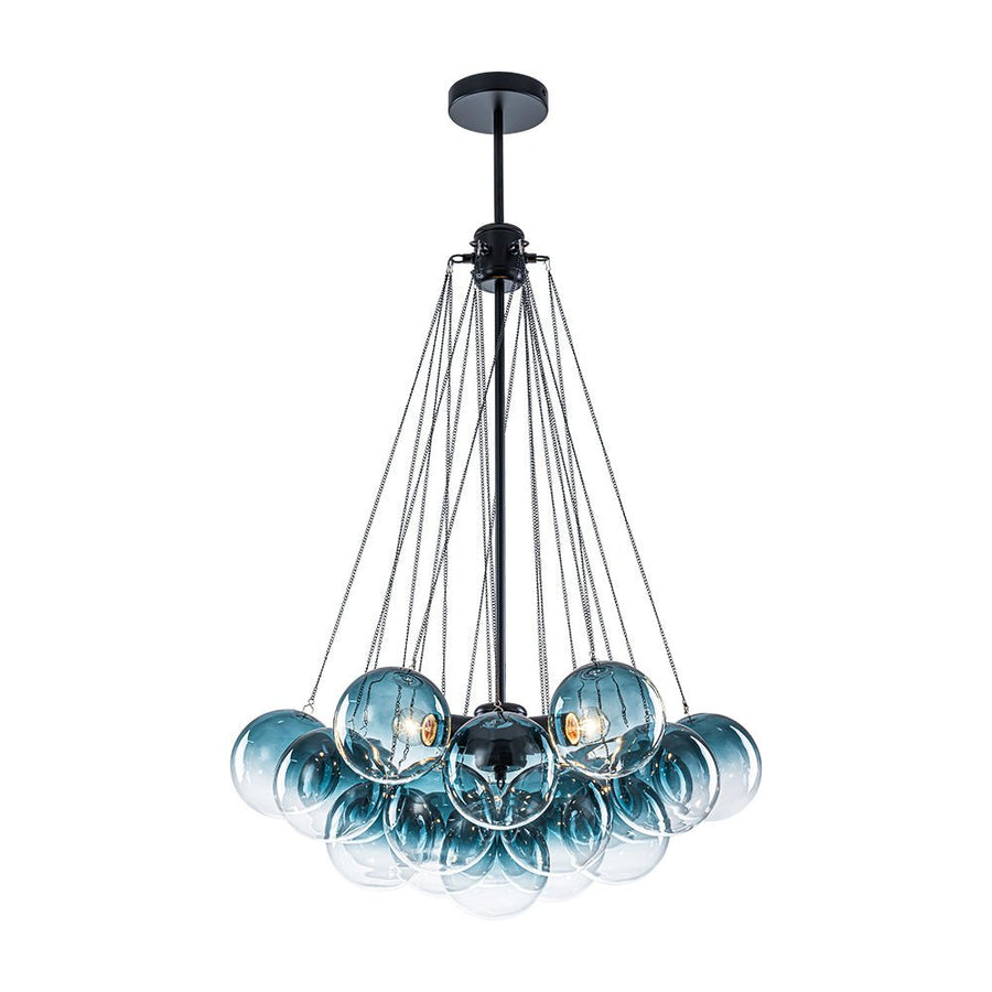 Farmhouze Light - Cluster Colored Tinted Glass Globe Bubble Chandelier - Chandelier - Gray - 