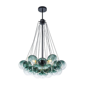 Farmhouze Light - Cluster Colored Tinted Glass Globe Bubble Chandelier - Chandelier - Gray - 