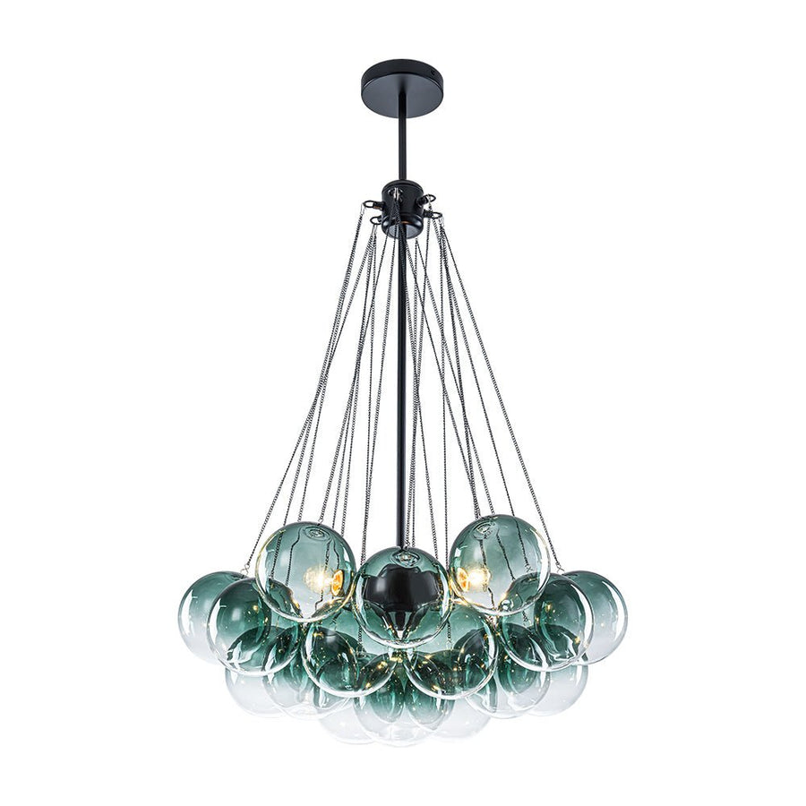 Farmhouze Light - Cluster Colored Tinted Glass Globe Bubble Chandelier - Chandelier - Gray - 