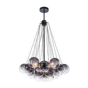 Farmhouze Light - Cluster Colored Tinted Glass Globe Bubble Chandelier - Chandelier - Gray - 