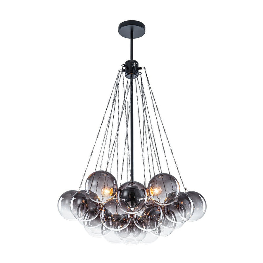 Farmhouze Light - Cluster Colored Tinted Glass Globe Bubble Chandelier - Chandelier - Gray - 