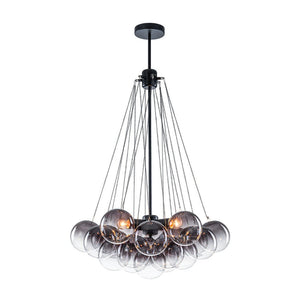 Farmhouze Light - Cluster Colored Tinted Glass Globe Bubble Chandelier - Chandelier - Gray - 