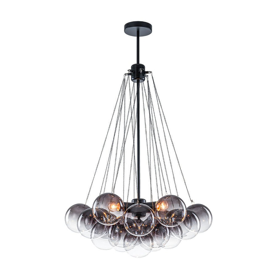 Farmhouze Light - Cluster Colored Tinted Glass Globe Bubble Chandelier - Chandelier - Gray - 