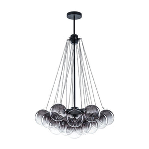 Farmhouze Light - Cluster Colored Tinted Glass Globe Bubble Chandelier - Chandelier - Gray - 