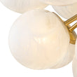 Load image into Gallery viewer, Farmhouze Light - Cluster Milky Misty Glass Bubble Sunburst Ceiling Light - Ceiling Light - Brass - 
