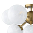 Load image into Gallery viewer, Farmhouze Light - Cluster Milky Misty Glass Bubble Sunburst Ceiling Light - Ceiling Light - Brass - 
