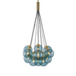 Load image into Gallery viewer, Farmhouze Light-Coastal Bubble Cluster Blue Glass Globe Chandelier-Chandelier-Brass-

